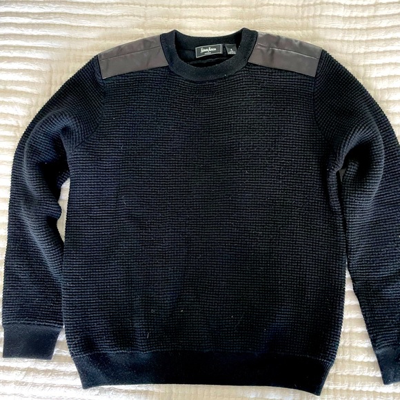 Neiman Marcus cashmere/leather sweater - M